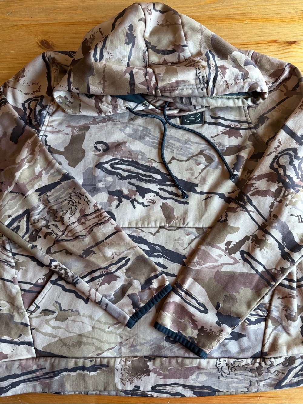 Under Armour HUNT Camo Pullover Hoodie in Desert Tan and Brown